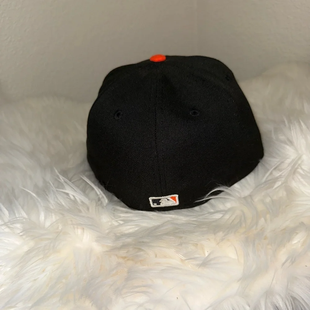 MLB SF Giants New Era Official on-field Cap Black and Orange Hat